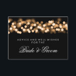 Wedding Advice Card Gold Hollywood Glam Hinweiskarte<br><div class="desc">Elegantes Brautparty / Polterabend " Wedding Advice Card " für Braut und Bräutigam mit glamourösem Hollywood Glam und individuellem Text. Beeindrucken Sie Ihre Familie und Freunde mit diesem stilvollen und modernen Design. Vollständig anpassbar! Einfach zu bedienen und leicht zu personalisieren. Bestelle noch heute!</div>