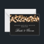 Wedding Advice Card Gold Hollywood Glam Hinweiskarte<br><div class="desc">Elegantes Brautparty / Polterabend " Wedding Advice Card " für Braut und Bräutigam mit glamourösem Hollywood Glam und individuellem Text. Beeindrucken Sie Ihre Familie und Freunde mit diesem stilvollen und modernen Design. Vollständig anpassbar! Einfach zu bedienen und leicht zu personalisieren. Bestelle noch heute!</div>
