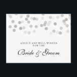 Wedding Advice Card Silver Foil Glitter Lights Hinweiskarte<br><div class="desc">Elegant bridal shower / wedding shower " Wedding Advice Card " for the bride and groom with glamorous Faux Silver Foil Glitter Lights and custom text. Impress your family and friends with this stylish and modern design. Fully customizable! Easy to use and easy to personalize. Order Today!</div>