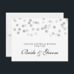 Wedding Advice Card Silver Foil Glitter Lights Hinweiskarte<br><div class="desc">Elegant bridal shower / wedding shower " Wedding Advice Card " for the bride and groom with glamorous Faux Silver Foil Glitter Lights and custom text. Impress your family and friends with this stylish and modern design. Fully customizable! Easy to use and easy to personalize. Order Today!</div>