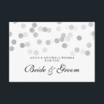 Wedding Advice Card Silver Foil Glitter Lights Hinweiskarte<br><div class="desc">Elegant bridal shower / wedding shower " Wedding Advice Card " for the bride and groom with glamorous Faux Silver Foil Glitter Lights and custom text. Impress your family and friends with this stylish and modern design. Fully customizable! Easy to use and easy to personalize. Order Today!</div>