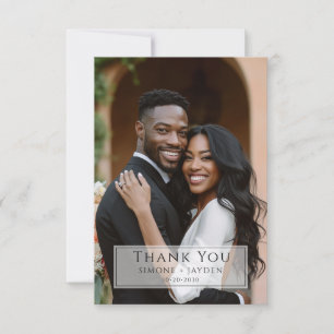Wedding African American 2 Foto Vielen Dank Dankeskarte