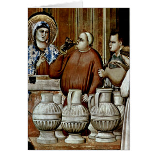 Wedding an Cana Detail durch Giotto Di Bondone