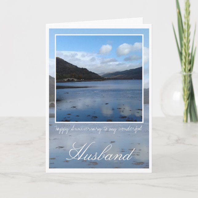 Wedding Anniversary Husband, Inveraray, Scotland Karte (Vorderseite)