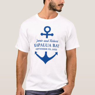 Wedding auf dem Strand, durch das Meer oder auf T-Shirt