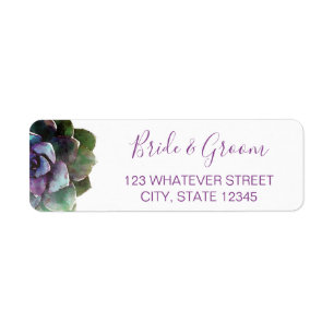 Wedding Aufkleber Aquarellsucculents-