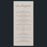 Wedding Beige Fest Menükarte<br><div class="desc">Wedding Beige Fest</div>