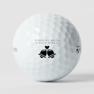 'Wedding Bells & Golf Balls' Hochzeitsgeschenk zur Golfball