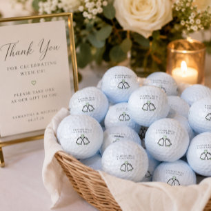 'Wedding Bells & Golf Balls' Hochzeitsgunst-Gesche Golfball