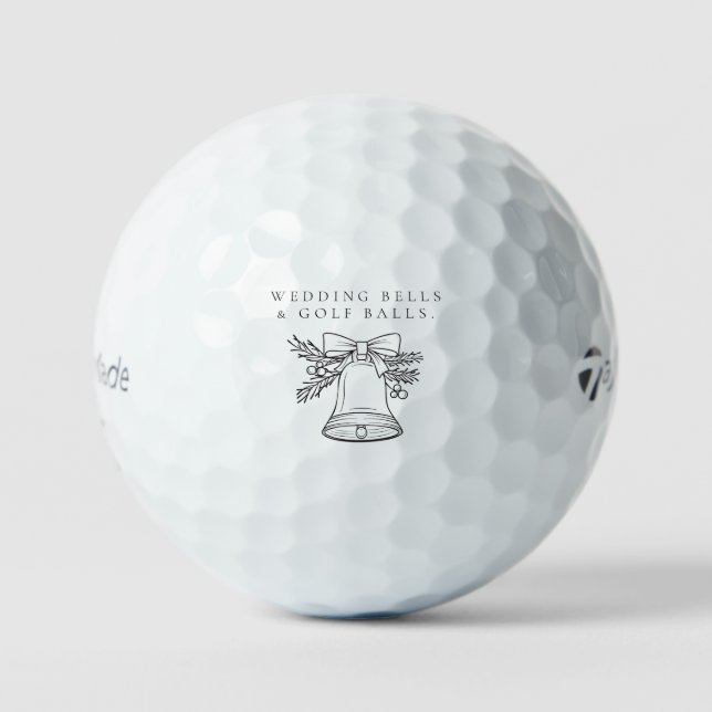 'Wedding Bells & Golf Balls' Wedding Favor Gift  Golfball (Vorderseite)