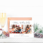 Wedding Bells Multi Photo Engagement Card -WH<br><div class="desc">Send some holiday or Christmas and engagement cheer and humor with your Wedding (not silver) Bells Multi Photo Engagement or Announcement Photo Card. No design on back.
See our Christmas Collection 4 for an option with a holiday backside pattern.</div>