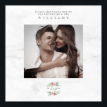 Wedding Best Wish Guest Foto Romantic Wreath Poster<br><div class="desc">Wedding Best wünscht Guest Foto Romantic Wreath Poster. Delikates und romantisches Design mit einer Blume-Garage in sanften und eleganten Farben. Perfekt als Ihr Hochzeitsgast-Buch, Enthält ein b/w Foto des Ehepaares. WICHTIGER HINWEIS: Dieses Design ist Teil einer Sammlung und hat andere koordinierte Elemente, die Sie in meinem Geschäft finden können. Manchmal...</div>