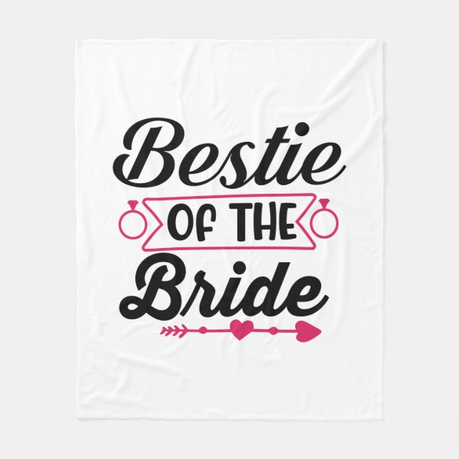 Wedding Bestie Of The Bride Fleecedecke (Vorderseite)
