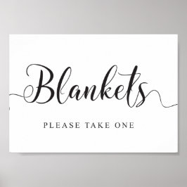 Wedding Blankets Sign. Please take a Blanket Poster
