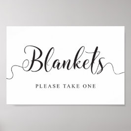 Wedding Blankets Sign. Please take a Blanket Poster