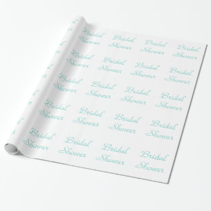 Wedding blaues Verpackungspapier - Brautparty Geschenkpapier