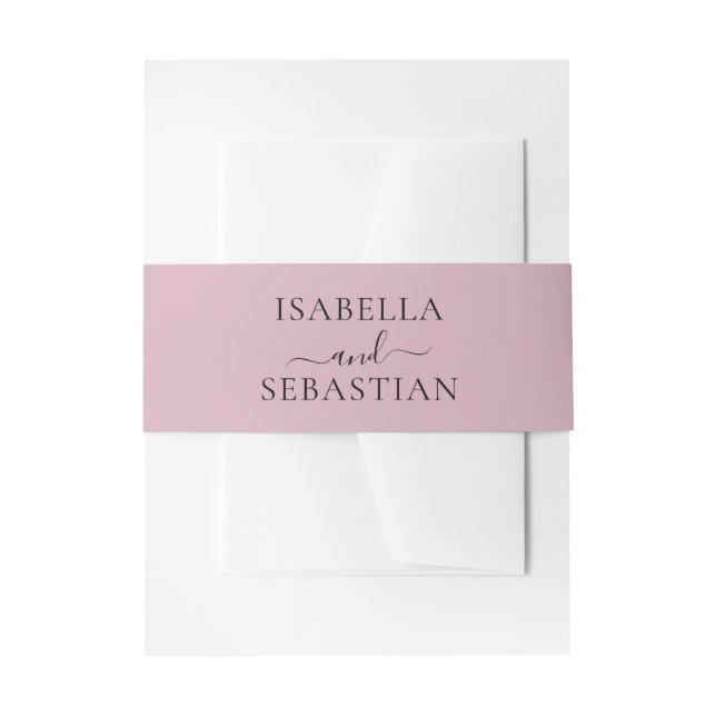 Wedding Blush Pink Einladungsbanderole (Vorderseite Beispiel)