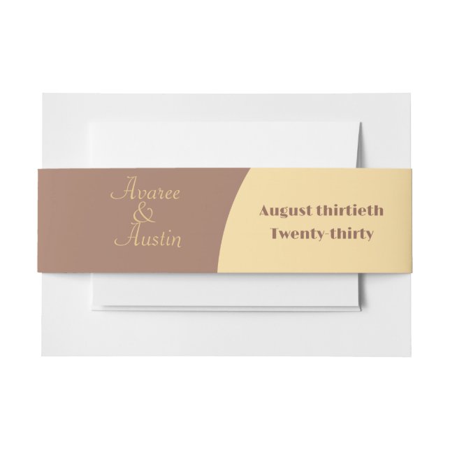Wedding Bly Band Mocha Mousse Arched (Vorderseite Beispiel)