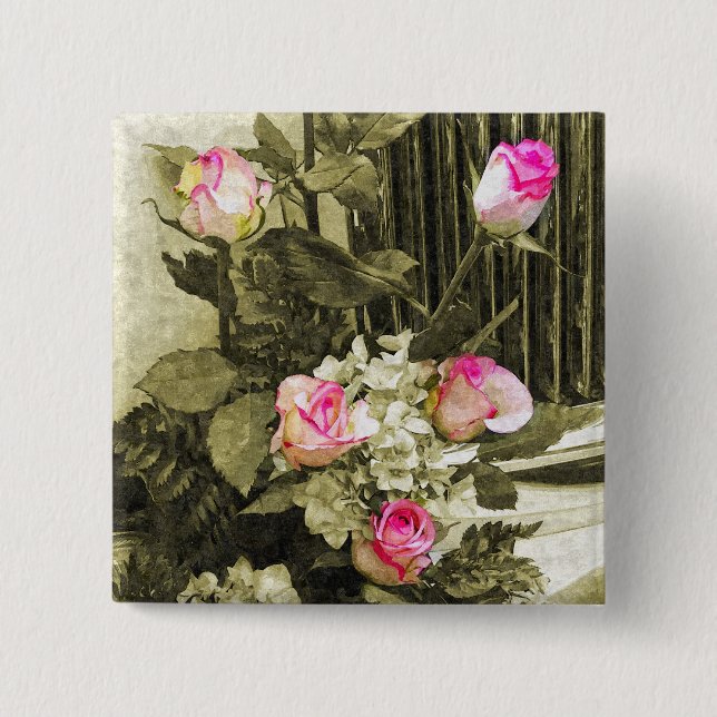 Wedding Bouquet Button (Vorderseite)