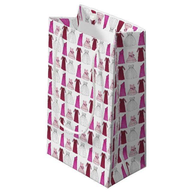 Wedding Brautparty Gowns Bridesmaid Blumenmädchen Kleine Geschenktüte (Vorderseite Schrägansicht)
