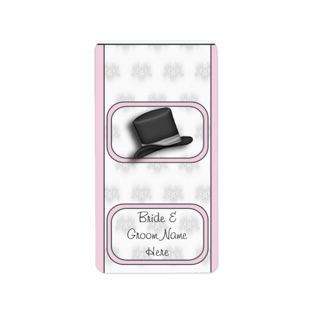 Wedding Bridal Hershey Mini Candy Wrapper Labels Adressaufkleber (Vorne)