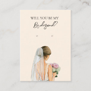 Wedding Bride Bridesmaid Earring Display Card Visitenkarte