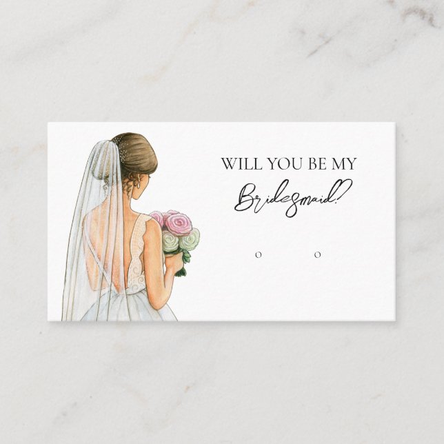 Wedding Bride Bridesmaid Earring Display Card Visitenkarte (Vorderseite)