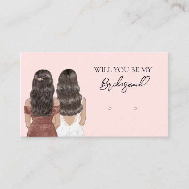 Wedding Bride Bridesmaid Earring Display Card Visitenkarte (Vorderseite)