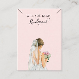 Wedding Bride Bridesmaid Necklace Display Card Visitenkarte