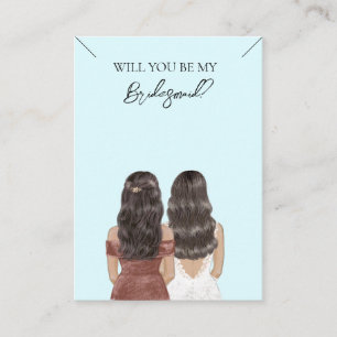 Wedding Bride Bridesmaid Necklace Display Card Visitenkarte