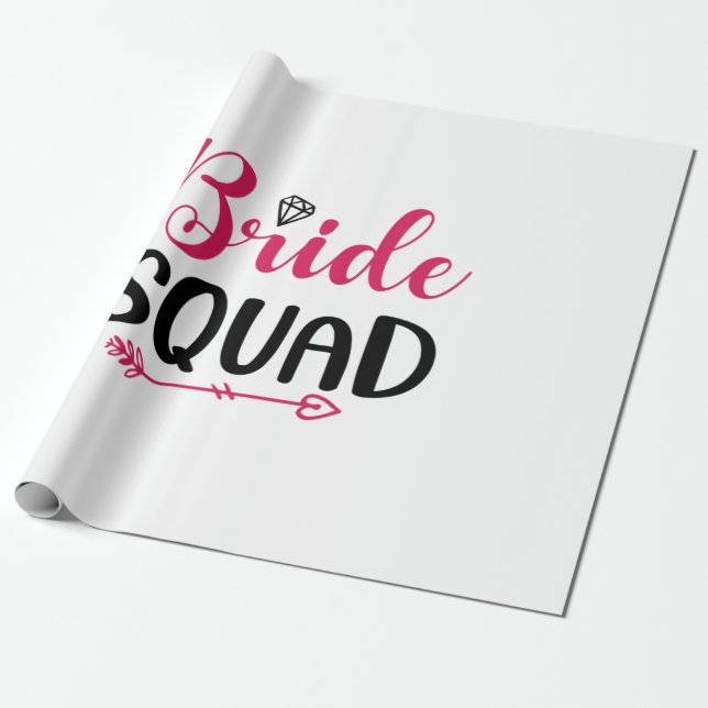 Wedding Bride Squad Geschenkpapier (Ungerollt)