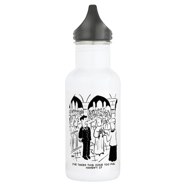 Wedding - Bridegroom Practice Joke Cartoon Stainl Edelstahlflasche (Links)