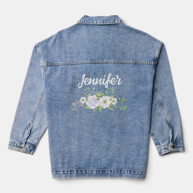 Wedding Bridesmaid Custom Denim Jacket Jeansjacke (Rückseite)