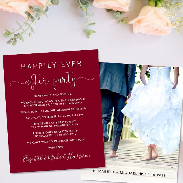 Wedding Burgundy Happell Ever After Party (Your love story deserves a grand celebration!)