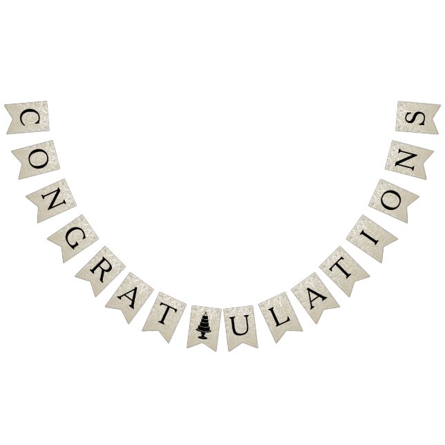 Wedding Cake Monogram Wimpelkette (Alle)