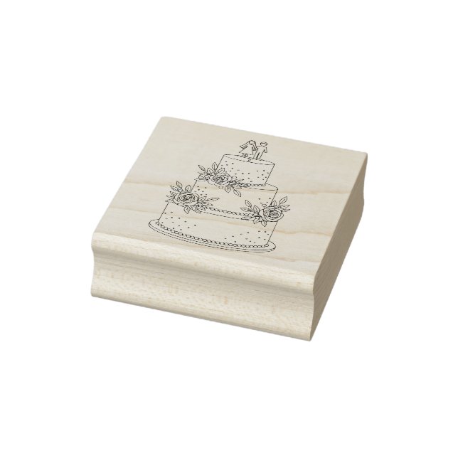 Wedding Cake Wood Gummistempel (Stempel)