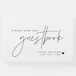 Wedding Calligraphy Script Heart Gästebuch