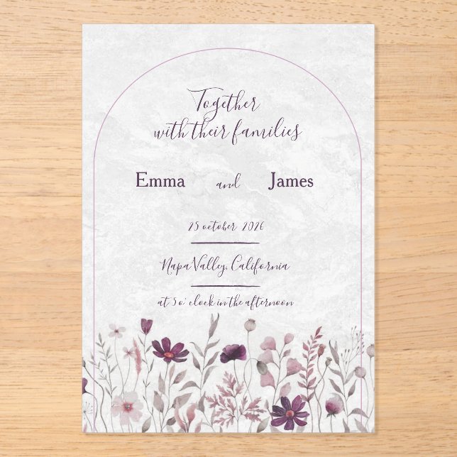 wedding card acryleinladungen (Vorderseite)