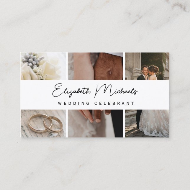 Wedding Celebrant modern  Visitenkarte (Rückseite)