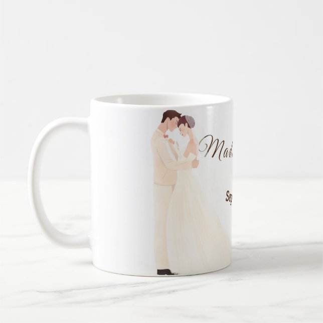 Wedding ceramic mug  kaffeetasse (Links)