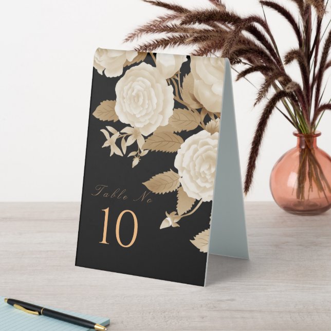 Wedding Chic Monogram Black Tischaufsteller (In Situ (Tisch))