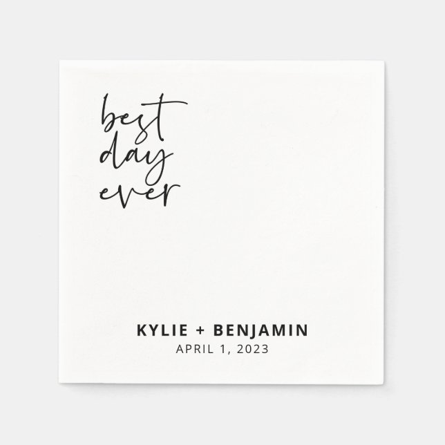 Wedding Cocktail Napkin Serviette (Vorderseite)