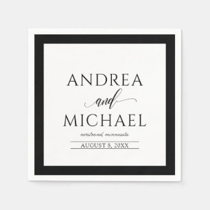 Wedding Cocktail Napkins Luxe Kalligrafie (schwa Serviette