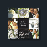 Wedding Collage Wrapped Canvas Leinwanddruck<br><div class="desc">Personalisieren Sie diese Leinwand mit Ihren Hochzeitsfeiern Fotos,  um eine Wandkunst zu schaffen,  um für immer Schatz zu schaffen.</div>