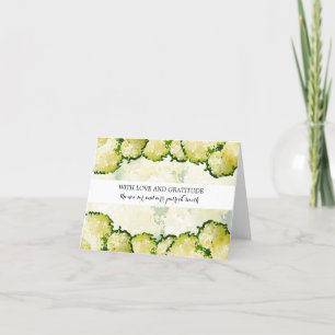 Wedding Collection ~ White Annabelle Hydrangeas Dankeskarte