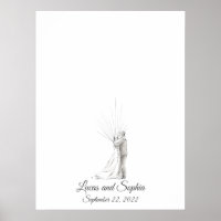 Wedding Couple Fingerprint Gästebuch