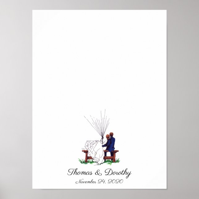 Wedding Couple Fingerprint Gästebuch (Vorne)