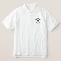 Wedding Crest Monogram Embroidered Men's Polo