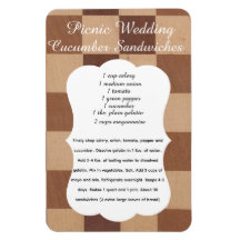 Wedding Cucumber Sandwich Recipe Magnet