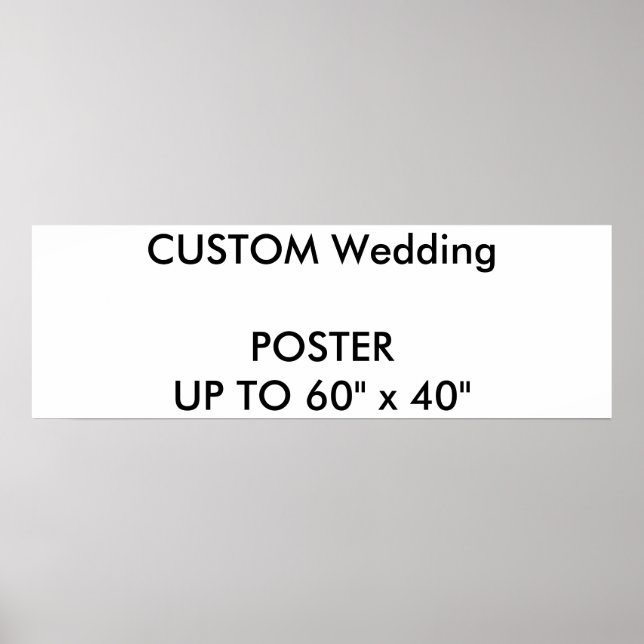 Wedding Custom 36" x 12" Poster GLOSSY Landschaft (Vorne)